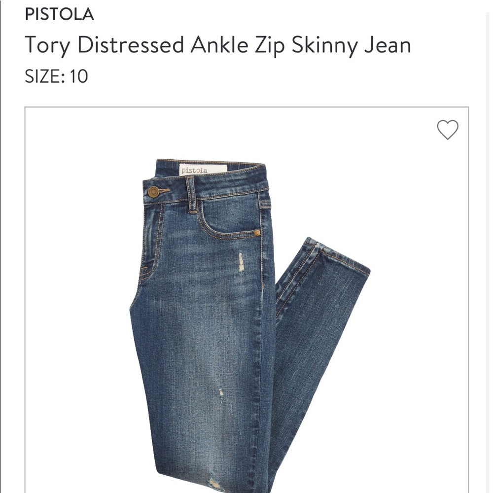 Pistola ankle zip skinny jean